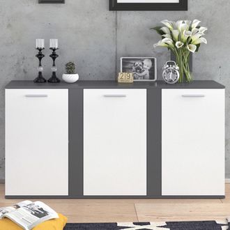 Vicco Aparador Novelli, Antracita, 155 X 80 Cm Con Puertas Vicco