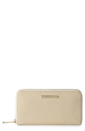 Brahmin Suri Leather Zip Wallet in Ivory at Nordstrom