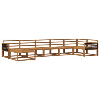 vidaXL Conjunto De Sof&aacute;s De Exterior 7 Pcs Natural Vidaxl