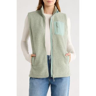 Balance Collection Amara Fleece Knit Zip Vest in Iceberg Green at Nordstrom Rack, Size X-Large