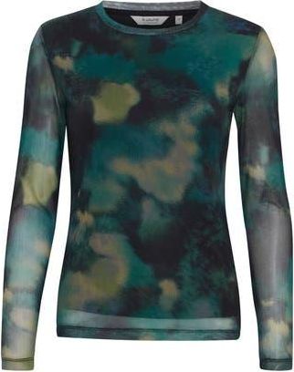 b.young Paloma Mesh Long Sleeve Top in Birch Blur Mix at Nordstrom Rack, Size X-Large