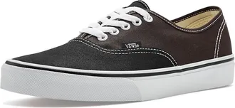 Vans Authentic Skate Shoes 2-tone Black/Brown : Mens 10 - Womens 11.5 Medium, Canvas/Leather/Suede