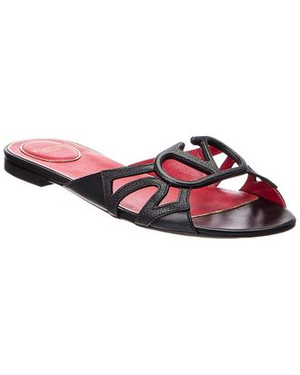 Valentino Vlogo Signature Leather Sandal