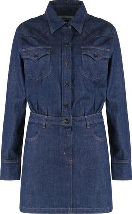 A.P.C. A.p.c., Dames, Jurken, Blauw, Maat: XS Denim