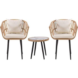 Habitat et Jardin Mobile da giardino in rattan Vela - 2 posti - Marrone