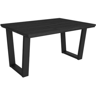 Skraut Home Tavolo da Pranzo, Cucina, Sala da pranzo, 140x90x74cm, Per 6 persone, Tavolo Cucina, Stile industriale, Nero - Skraut Home