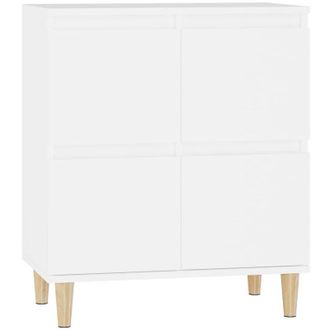 vidaXL Aparador De Madera Contrachapada Blanco 60x35x70 Cm Vidaxl