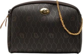 Dior Pre-owned Clutches, female, Black, Size: ONE SIZE Pre-owned Canvas Crossbody Bag
