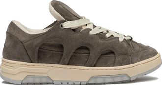 Santha Grijze Su&egrave;de Sneakers Handgemaakt in Itali&euml; - Heren - Sneakers - Grijs - 40 EU - Su&egrave;de - Schoenen