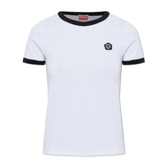Kenzo T-Shirts, female, White, Size: XS T-shirt with applique