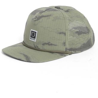 Brixton Journey MP Performance Snapback Hat in Olive Tiger Camo at Nordstrom
