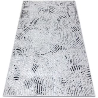 RugsX Rugsx - Alfombra Mefe Moderna 8725 C&iacute;rculos Huella Dactilar - Structural Dos Niveles De Vell&oacute;n Gris Grey 180x270 Cm