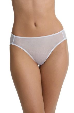 Skarlett Blue Jolie Sheer Lace French Cut Brief in White at Nordstrom, Size X-Large