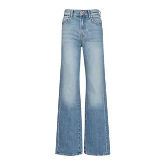 7 For All Mankind Jeans, Dames, Blauw, W29, Denim, Tess Wide Jeans