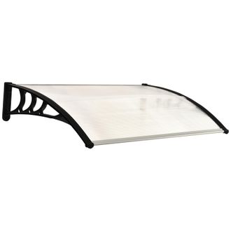 OUTSUNNY 75x120cm Pensilina Tettoia Per Balcone Porta E Finestra