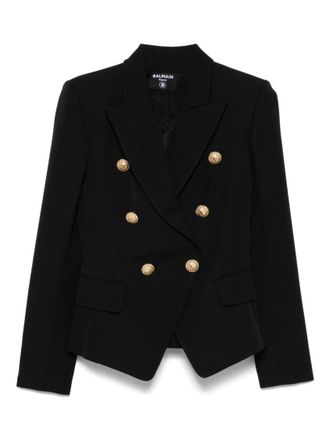 Balmain Black Double-breasted Blazer