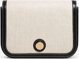 Fabiana Filippi Schultertasche aus Leder und Canvas Eclissi Messenger