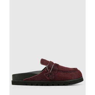 Naked Wolfe Cordless Camel Suede in Wine at Nordstrom, Size 39