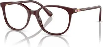 Swarovski 51mm Square optical glasses in Red at Nordstrom