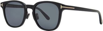 Tom Ford Sunglasses Square Full Rim, Shiny Light Brown Frame And Brown Gradient Lens Ft1051-K45F
