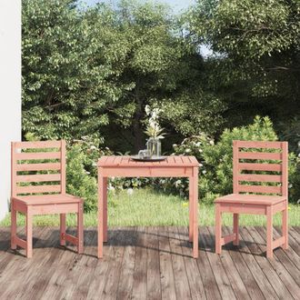 Berkfield Home 3 Piece Garden Bistro Set Solid Wood Douglas in Brown