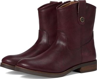 Frye and Co. Kellie Button Short Womens Boots Mulberry : 7.5 M, Leather