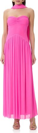 AFRM Rori Scarf Maxi Dress in Brilliant Pink at Nordstrom, Size X-Small