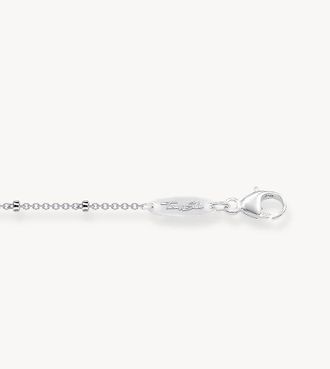 Thomas Sabo Catenina roll&ograve; argentata con maglie rotonde-Argento