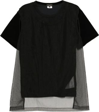 Comme Des Gar&ccedil;ons double-layer T-shirt - Black