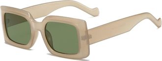 Generic Small Frame Mens Outdoor Sunglasses Womens Outdoor Vacation Sun Glasses(Green)