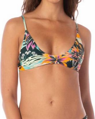 Maaji Womens Creta Bikini Top In Neon Dali Flowers