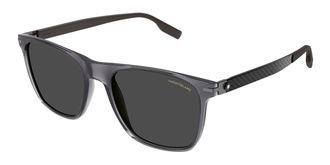 Montblanc MB0248S 004 Mens Sunglasses Grey Size 55