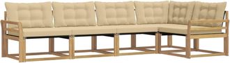 vidaXL Conjunto De Sof&aacute;s De Exterior 5 Uds. Y Beige Vidaxl