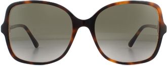 Jimmy Choo London Fashion Havana Pink Brown Gradient Sunglasses