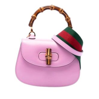 Gucci Pre-owned Bamboo Top Handle Satchel - Dames - Pre-owned - Roze - Maat: ONE Size Leer