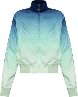 Casablanca Monogram Bomberjack - Dames - Bomber jackets - Blauw - M - Polyester - Jassen