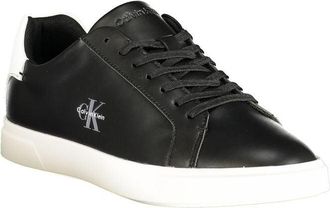 Calvin Klein Leather and Polyurethane Sneaker - Black
