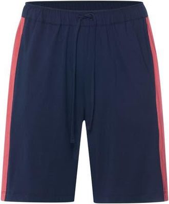 Hanro Night And Day Cotton Drawstring Shorts in Deep Navy/garnet Rose at Nordstrom, Size Xx-Large