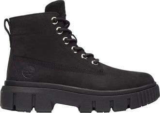 Timberland Field Mid Dames Leren Laarzen - Dames - Veterlaarzen - Zwart - 37 EU - Leer - Schoenen