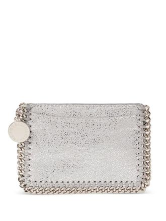 Stella McCartney Falabella chain-embellished card holder - Silver