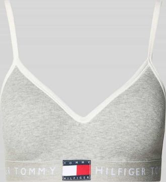 Tommy Hilfiger BH mit Logo Bund Modell RIB BRALETTE LIFT in Hellgrau, Gr&ouml;&szlig;e XL