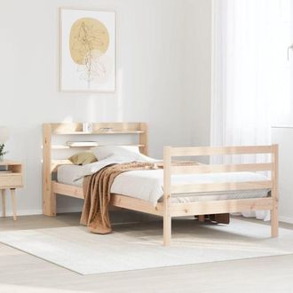 vidaXL Vidaxl - Estructura De Cama Con Cabecero Madera Maciza Pino 100x200 Cm