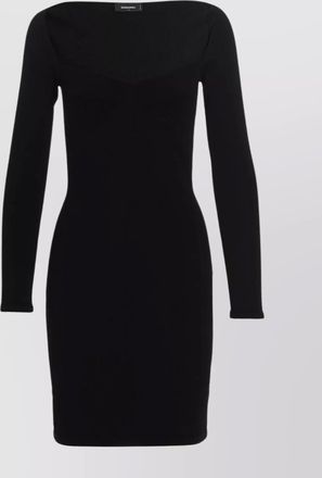 Dsquared2 ribbed knee-length dress crew neckline