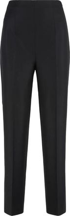 Alberta Ferretti Wollen broek met zijritssluiting - Dames - Slim Fit Broeken - Zwart - M - Wol - Broeken