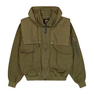 Alpha Industries Cwu-45/P D-Tec Hood - Jackets - Hombre - Verde - XL