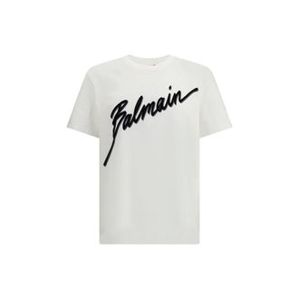 Balmain Witte Katoenen T-Shirt