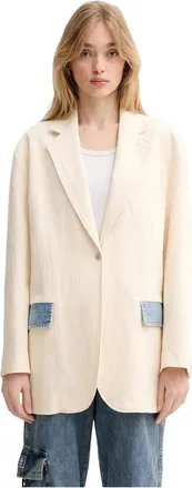 Moschino Dames, Jassen, Beige, Maat: S Katoen