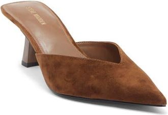 Steve Madden Mod Pointed Toe Mule Pump in Brown Suede at Nordstrom, Size 8.5