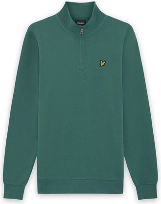 Lyle & Scott Loopback Quarter Zip Sweat - Heren - Sweatshirts - Groen - S - Katoen - Hoodies & sweatvesten
