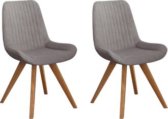 HOME AFFAIRE Schalenstuhl »Bratislava« (Set) 2 Stk.Gestell Eiche massiv geölt, Easy Care-Stoff